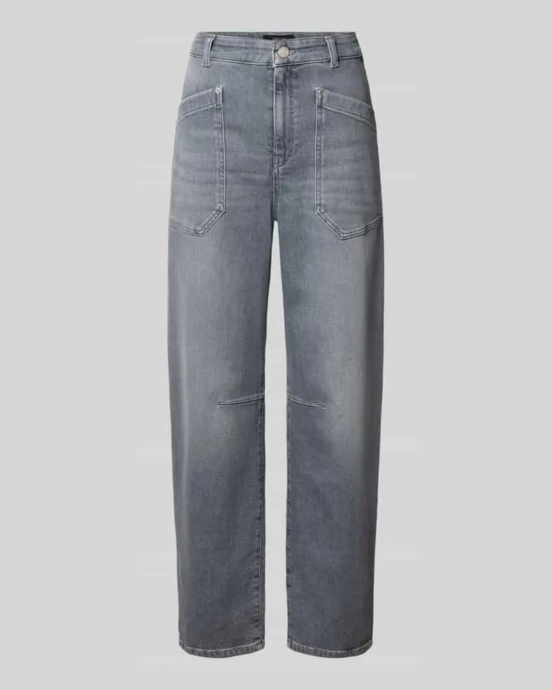 Marc Cain Relaxed Fit Jeans mit aufgesetzten Taschen Hellgrau