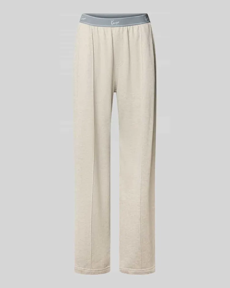 Kenzo Wide Fit Sweatpants mit Logo-Stitching Weiss