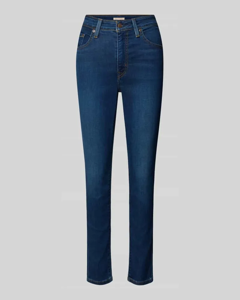 Levi's Skinny Fit Jeans aus Baumwoll-Lyocell-Mix Modell '721 Dunkelblau