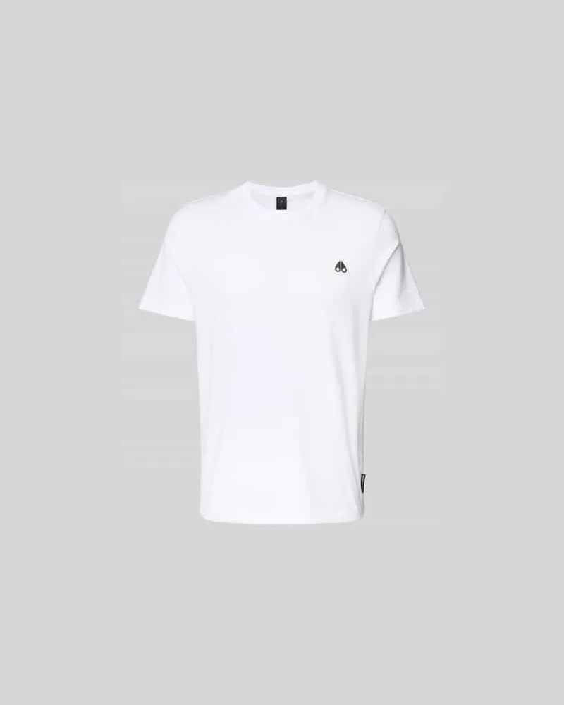 Moose Knuckles Regular Fit T-Shirt mit Logo-Detail Weiss