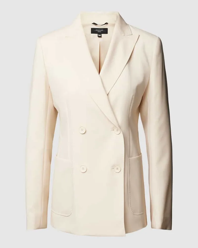 Max Mara Blazer aus Schurwolle mit Reverskragen Modell 'NERVOSO Ecru