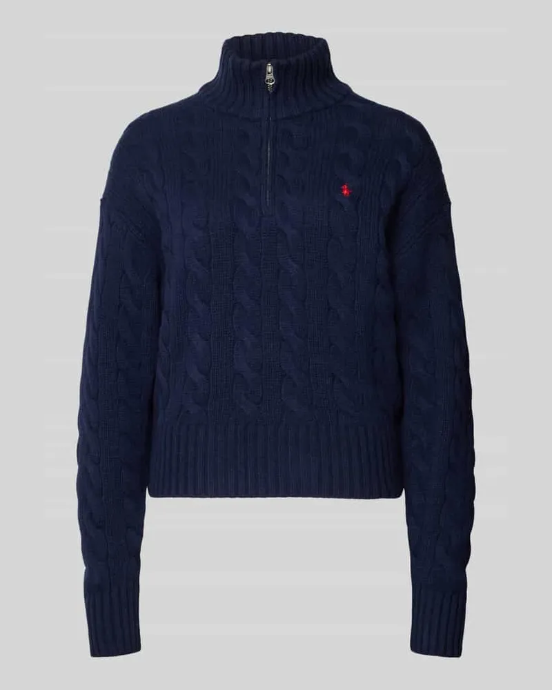 Ralph Lauren Regular Fit Troyer aus Woll-Mix Marine