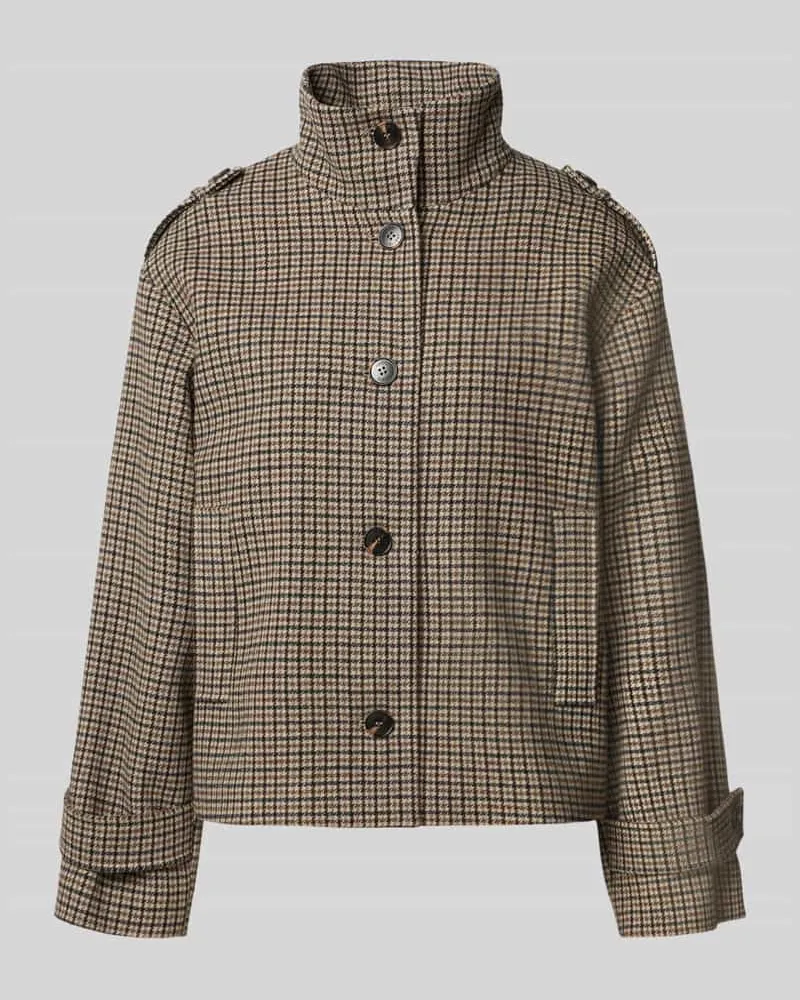 JAKE*S Regular Fit Blouson aus Woll-Mix Taupe