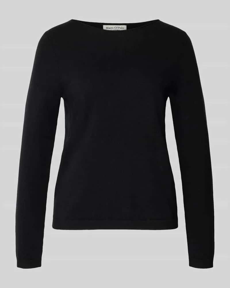 Marc O'Polo Regular Fit Strickpullover mit Schurwoll-Anteil Black