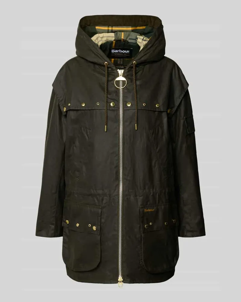 Barbour Regular Fit Funktionsjacke aus reiner Baumwolle (gewachst Oliv