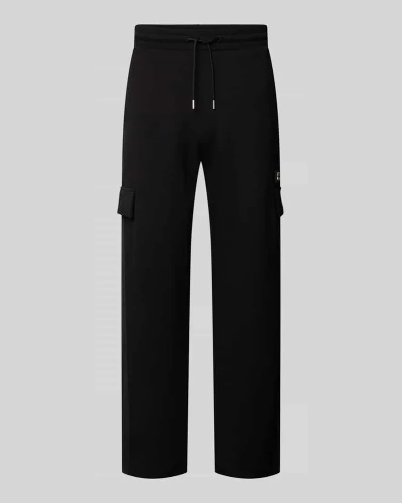 HUGO BOSS Regular Fit Sweatpants aus Baumwoll-Mix Modell 'DANOVOPAN Black