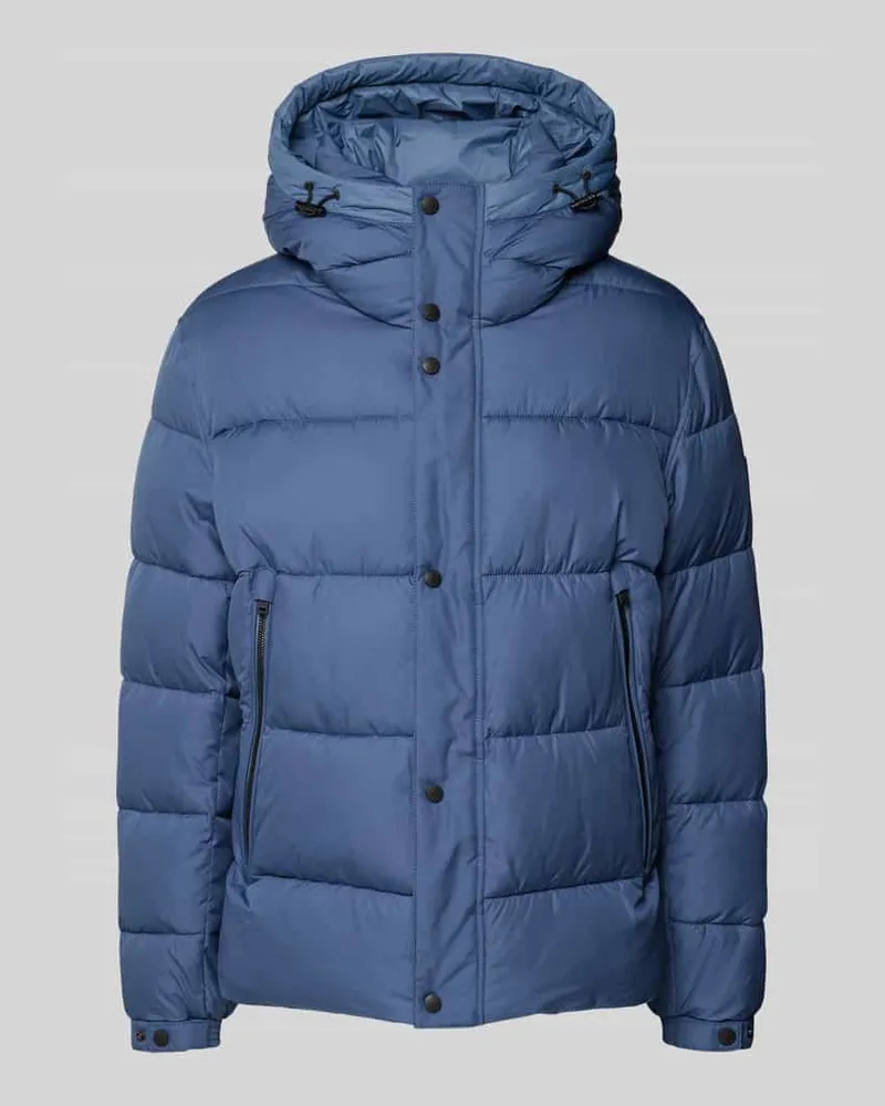 HUGO BOSS Regular Fit Steppjacke aus wasserabweisendem Material Modell 'OMARIS Rauchblau