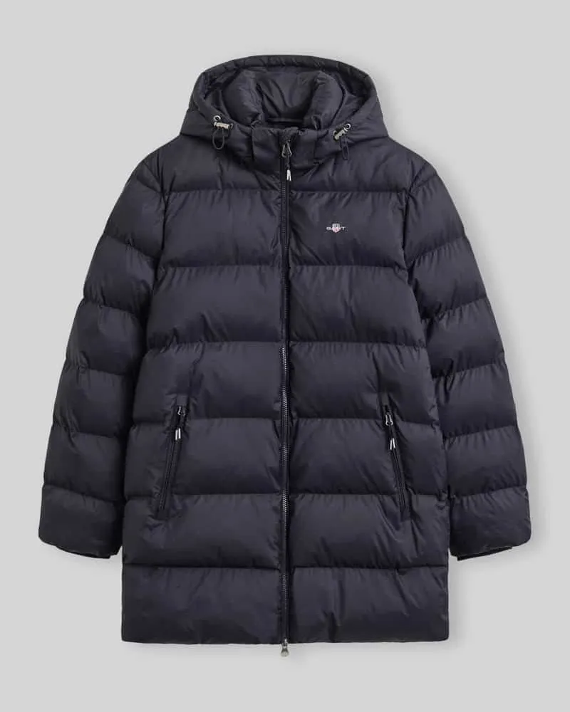 Gant Regular Fit Jacke aus Polyester mit abnehmbarer Kapuze Marine