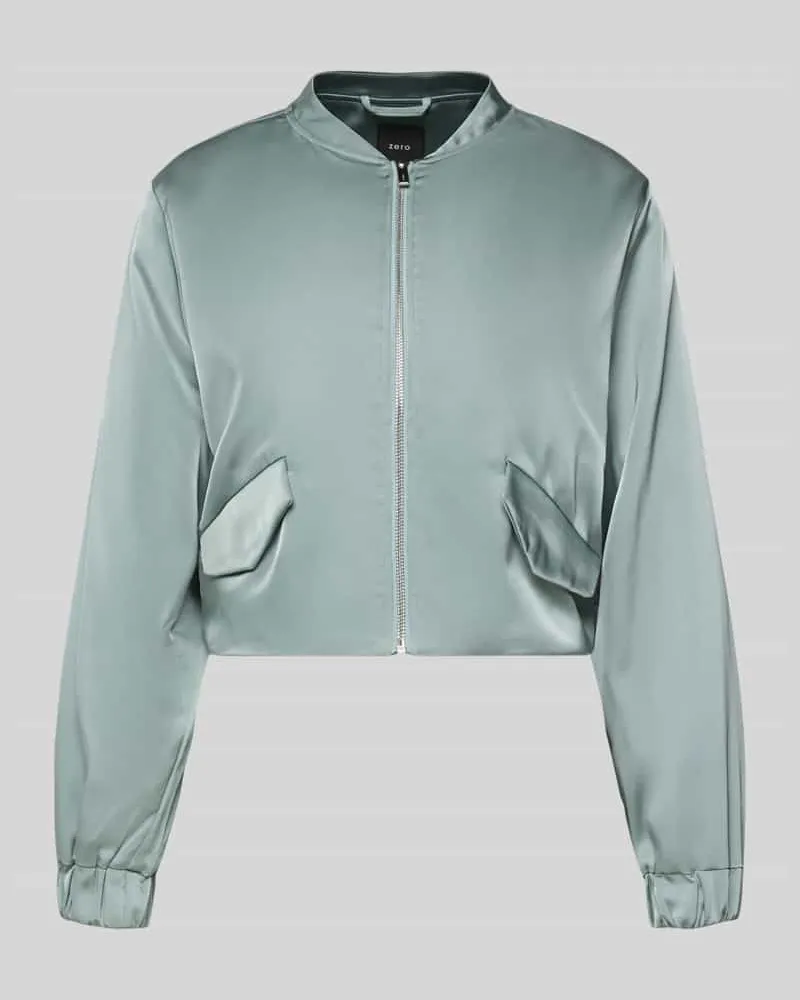 ZERO Blouson mit Pattentaschen und Reißverschluss Hellblau