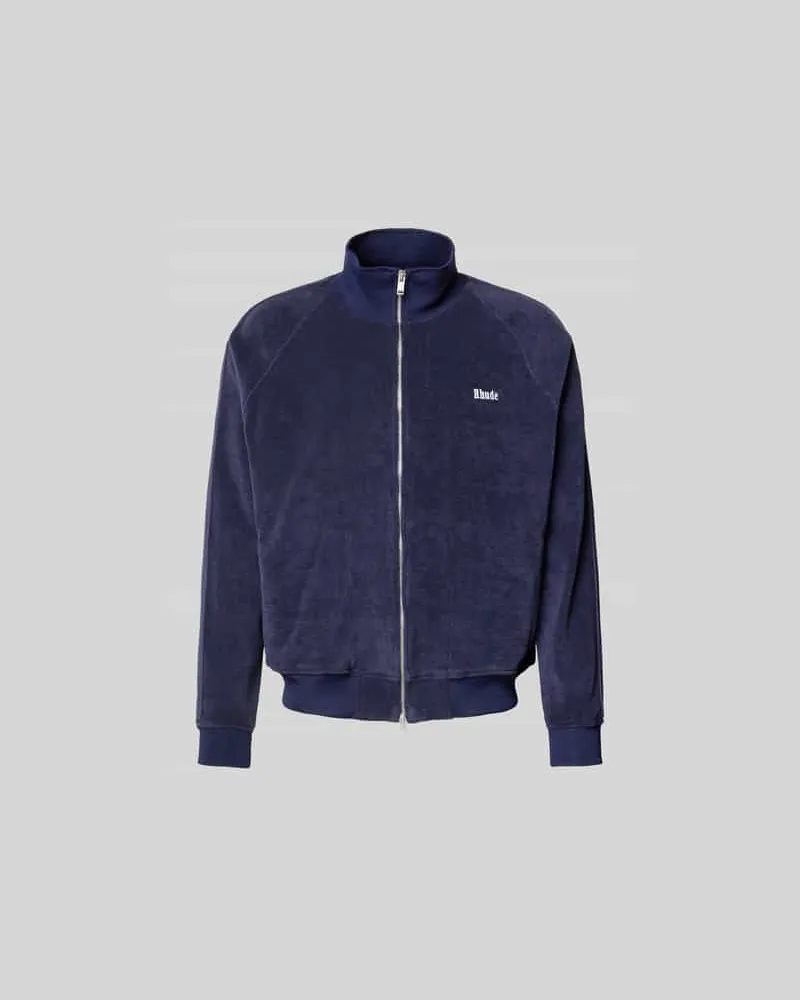 RHUDE Oversized Sweatjacke aus Baumwolle Blau