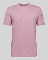 HUGO BOSS T-Shirt mit Label-Print Altrosa