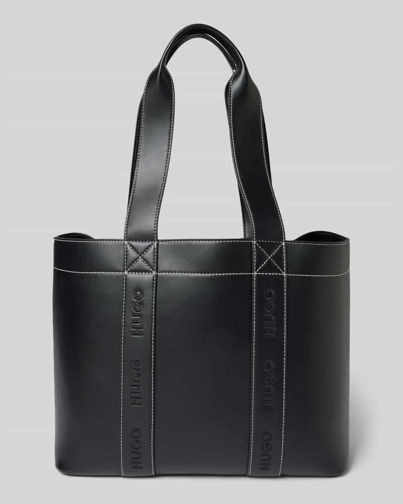 HUGO BOSS Shopper mit Label-Stitchings Black