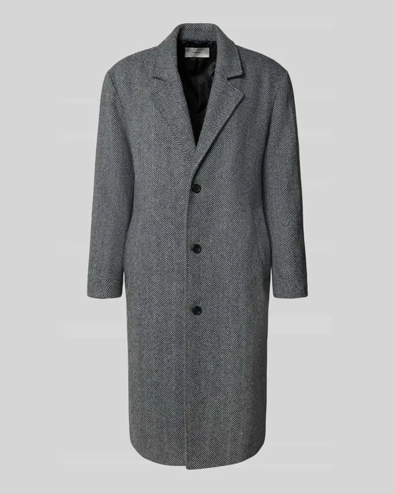 Selected Homme Relaxed Fit Wollmantel mit Reverskragen Modell 'MILOS Anthrazit