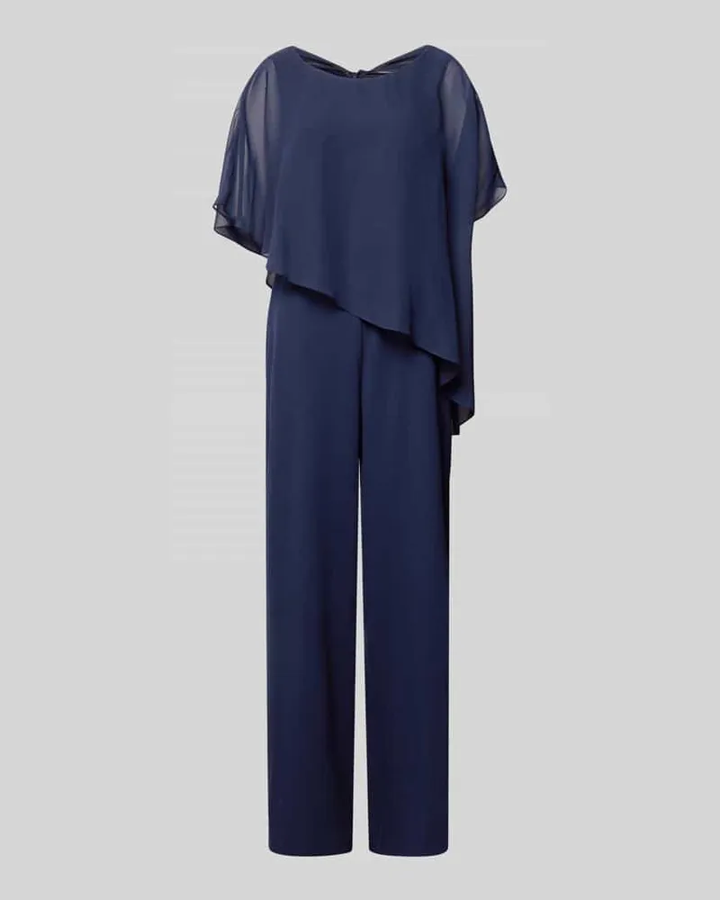 Swing Jumpsuit mit Rundhalsausschnitt Marine