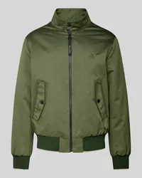 Marc O'Polo Harrington Jacket mit Stehkragen Oliv