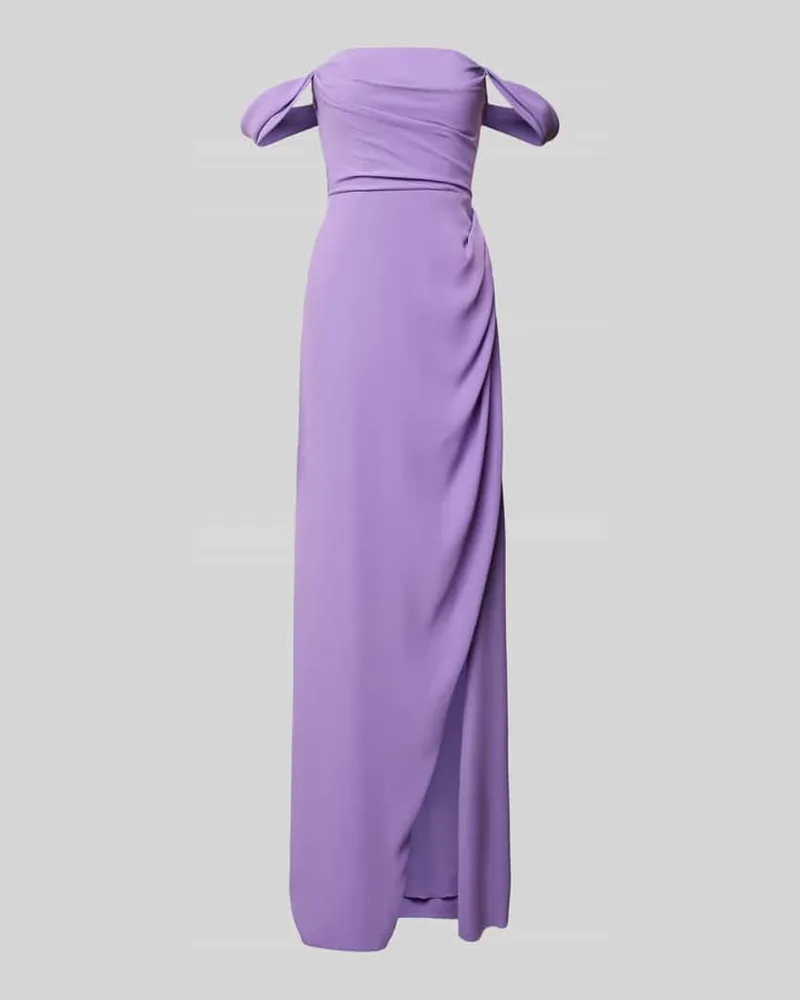 Vera Wang Abendkleid mit gelegten Falten Modell 'BORIE Violett