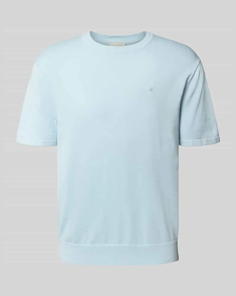 Calvin Klein T-Shirt mit Logo-Stitching Modell 'SUPIMA Sky