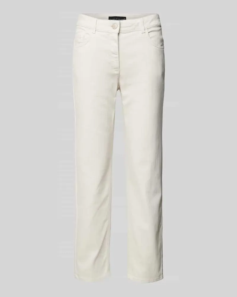 Luisa Cerano Slim Fit Jeans im 5-Pocket-Design Sand