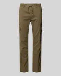 Pepe Jeans Slim Fit Cargohose mit Kordelzug Modell 'Gymdigo Oliv