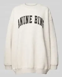 Anine Bing Oversized Sweatshirt mit Label-Print Weiss