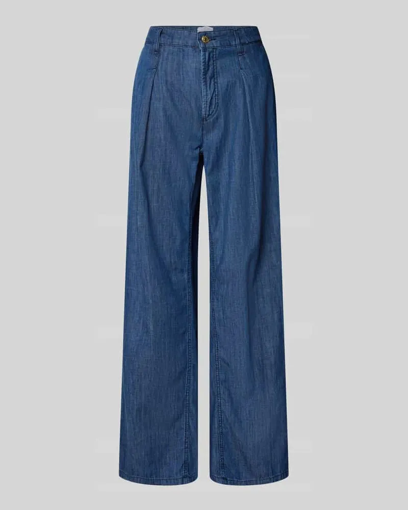 Cambio Wide Leg Jeans mit Bundfalten Modell 'ALINA X MARIA Blau