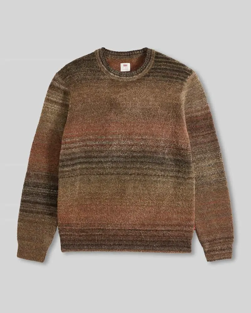 Levi's Pullover mit weicher Bouclé-Struktur aus reiner Baumwolle Mittelbraun