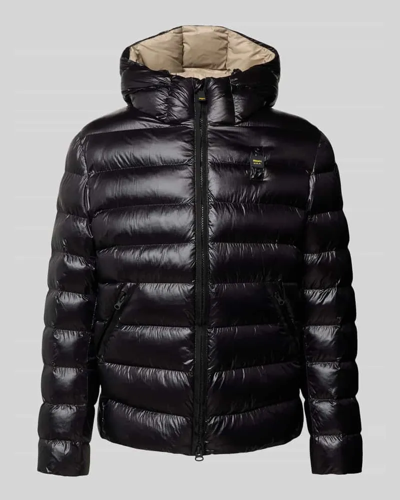 Blauer Steppjacke mit Zweiwege-Reißverschluss Modell 'ADAMS Black