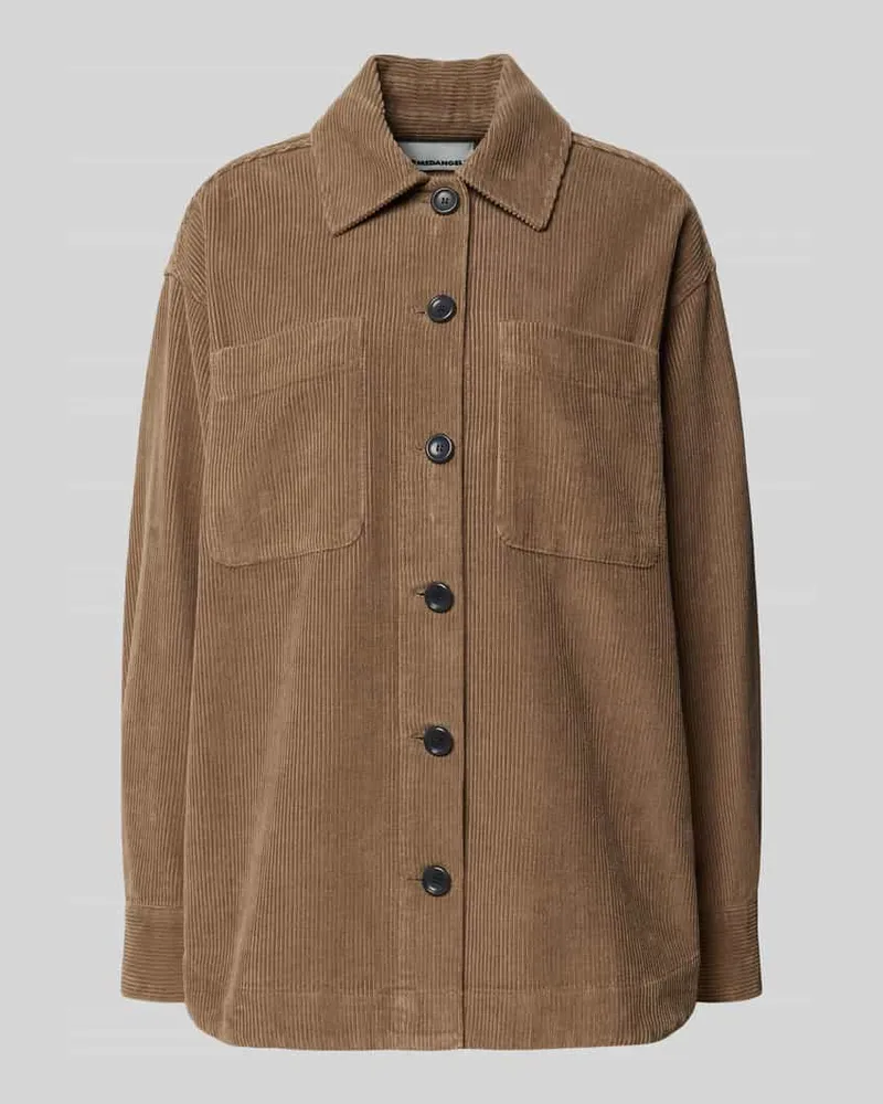 Armedangels Oversized Overshirt aus reiner Baumwolle Modell 'ALMARAALI Taupe