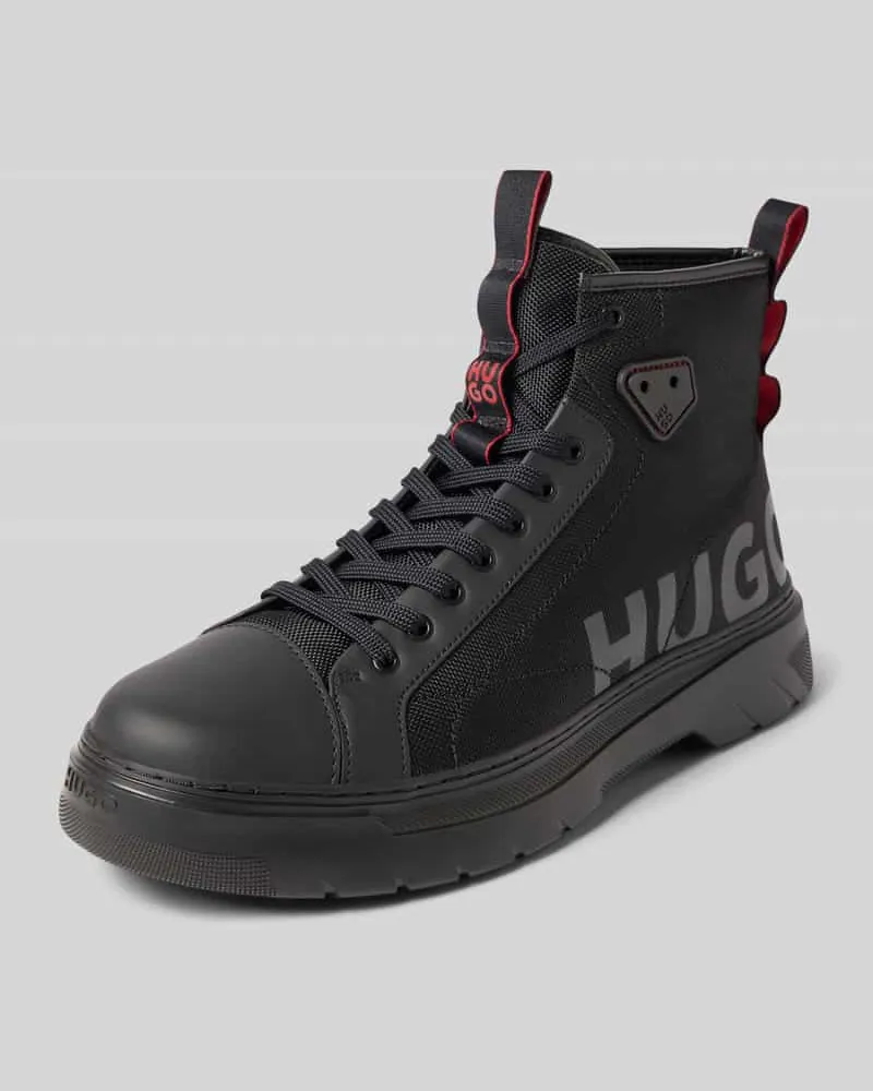 HUGO BOSS High Top Sneaker im Wanderschuh-Stil Modell 'URIAN Black