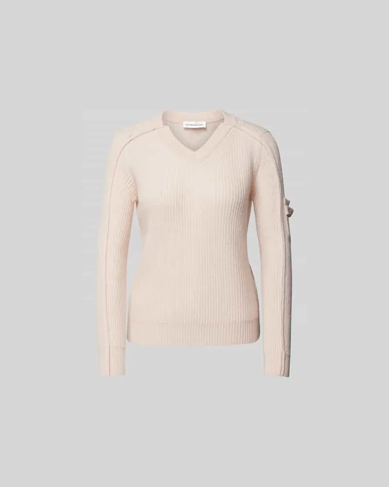 Victoria Beckham Pullover mit gerippten Abschlüssen Hellrosa