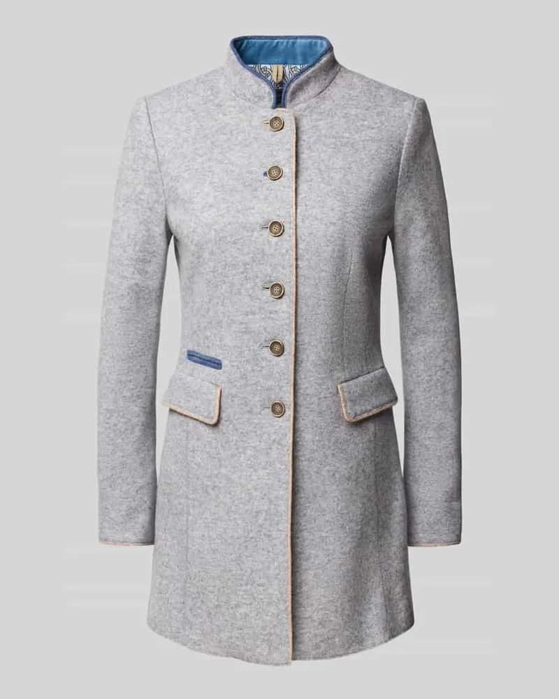 White Label Blazer mit Pattentaschen Hellgrau