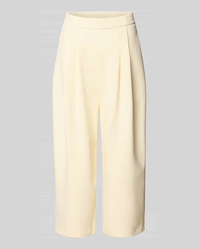 MAX&Co. Regular Fit Weite Hose aus Baumwoll-Mix Modell 'ACANTO Hellgelb