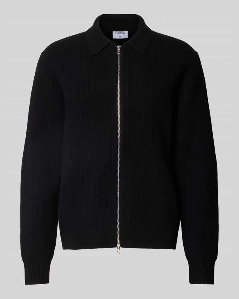 Filippa K Cardigan aus reiner Wolle Black