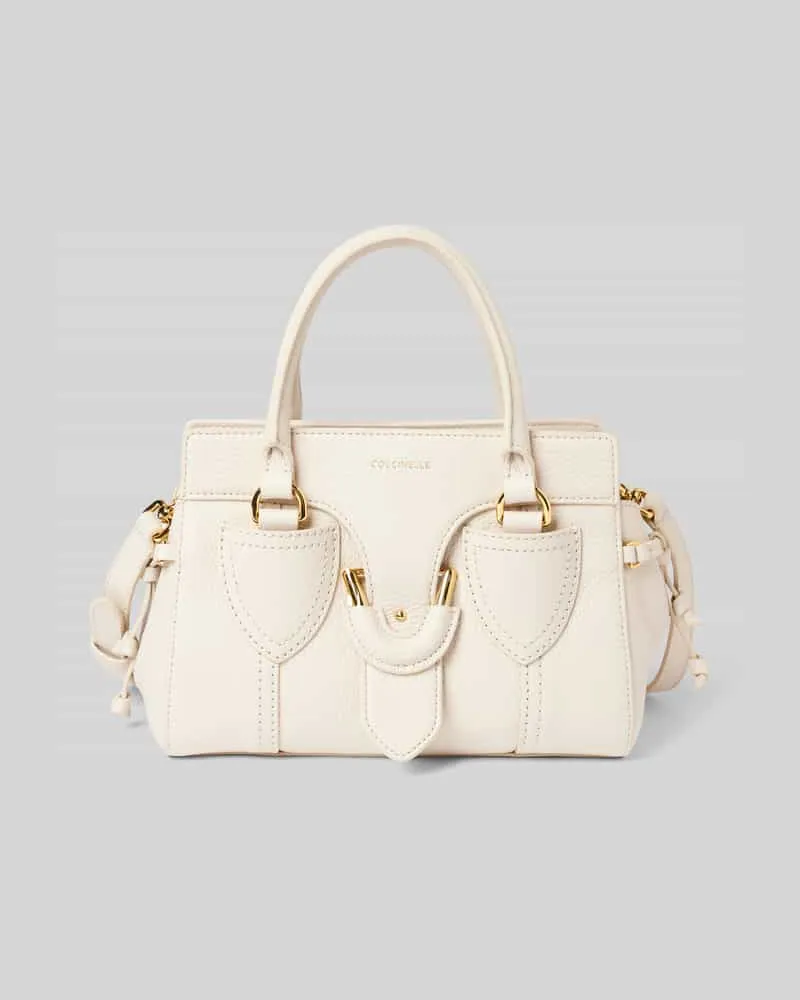 Coccinelle Handtasche mit Label-Print Modell 'YORK Ecru
