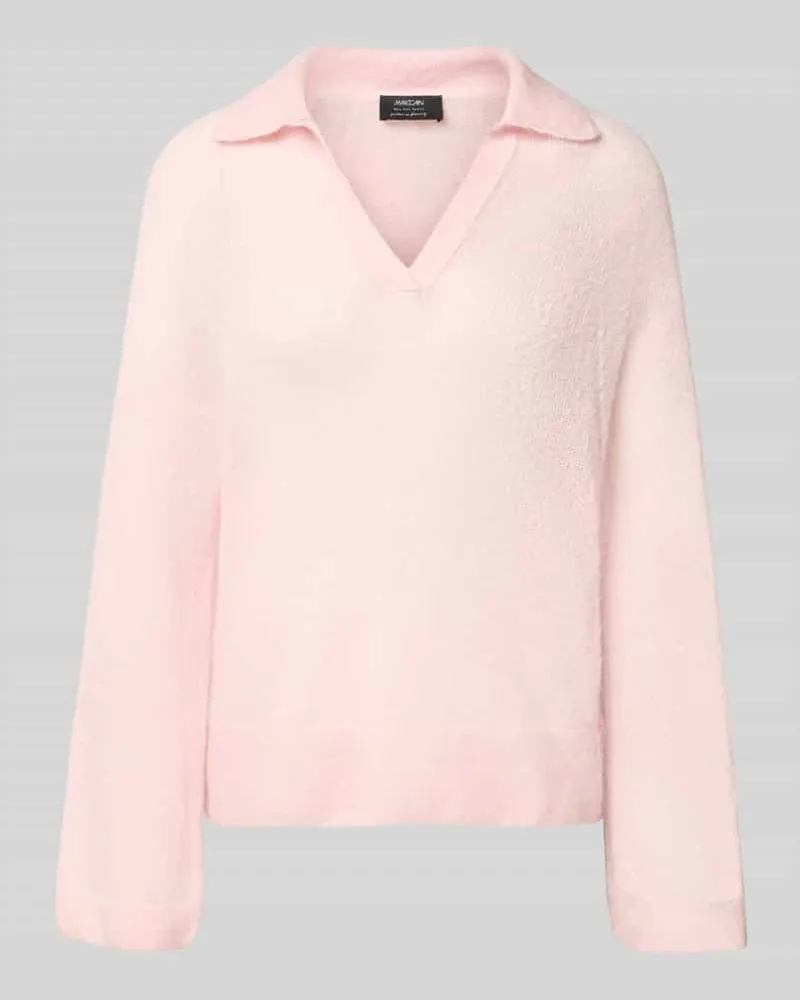 Marc Cain Relaxed Fit Pullover aus Mohair-Alpaka-Mix Hellrosa