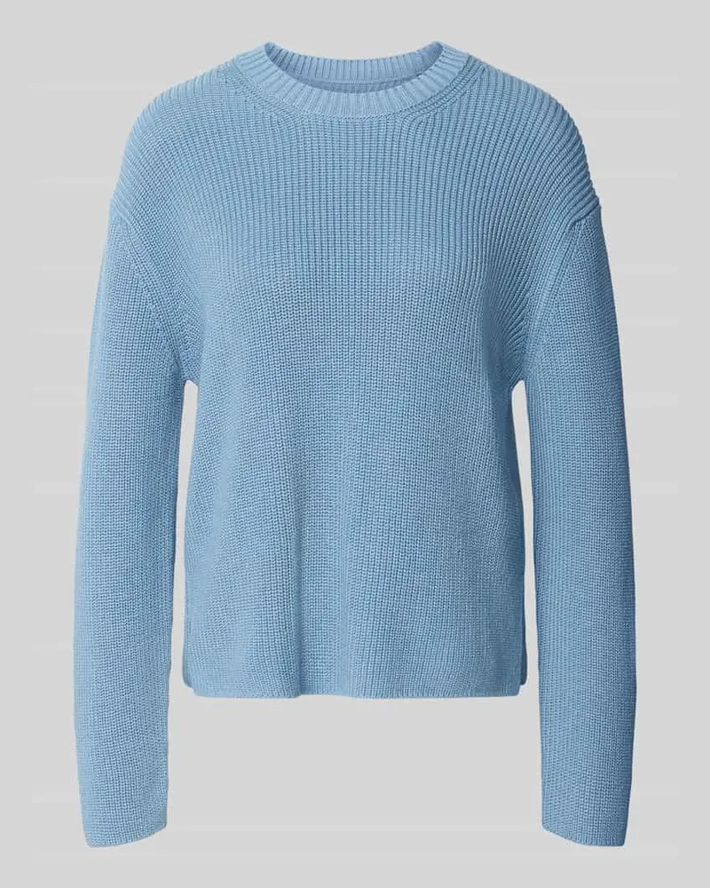 Marc O'Polo Loose Fit Pullover aus reiner Baumwolle Hellblau