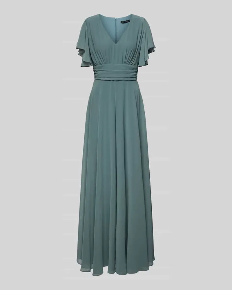 Swing Jumpsuit mit V-Ausschnitt Gruen