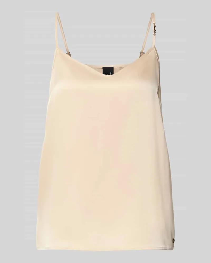 Marc Cain Relaxed Fit Top mit Spaghettiträgern Ecru