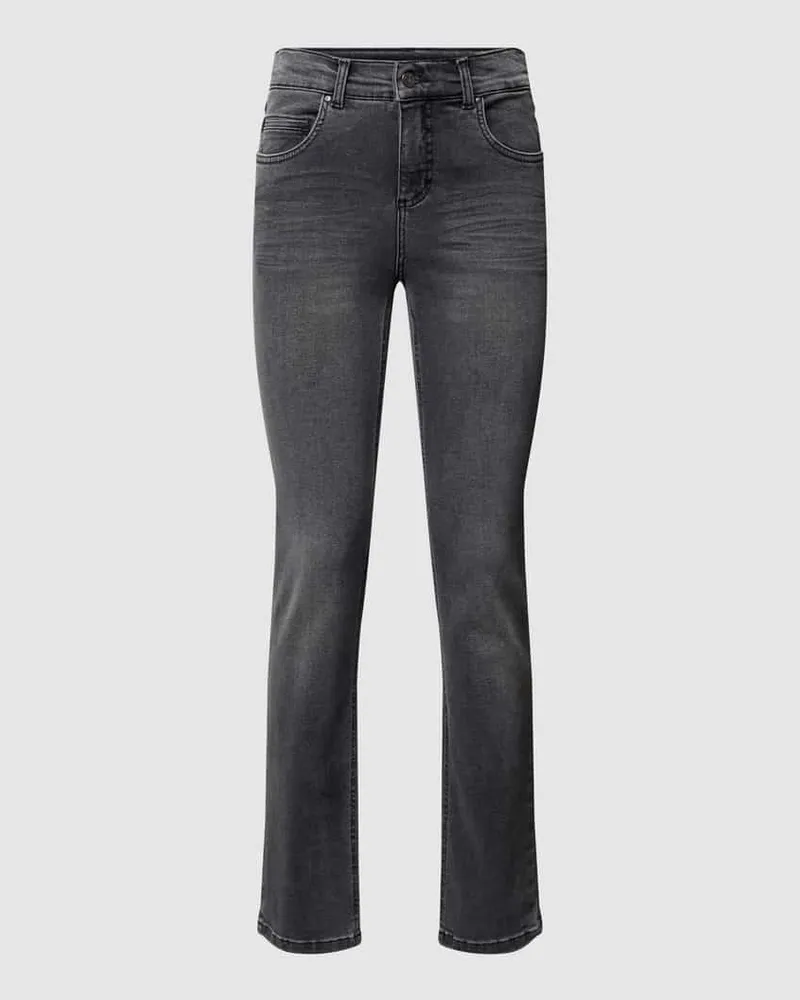 ANGELS  Straight Fit Jeans aus Baumwoll-Mix Modell 'CICI Anthrazit