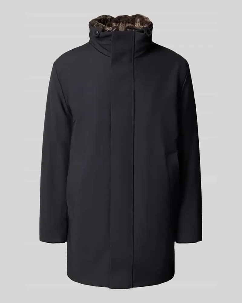 Strellson Regular Fit Parka mit abnehmbarem Kunstfellkragen Marine