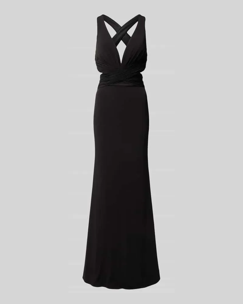 Unique Abendkleid mit Raffungen Black