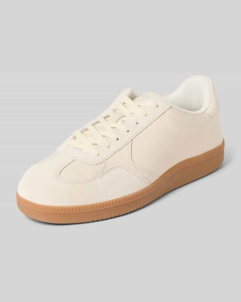 Selected Homme Low Top Sneaker aus echtem Rindsleder Modell 'FINLEY Weiss