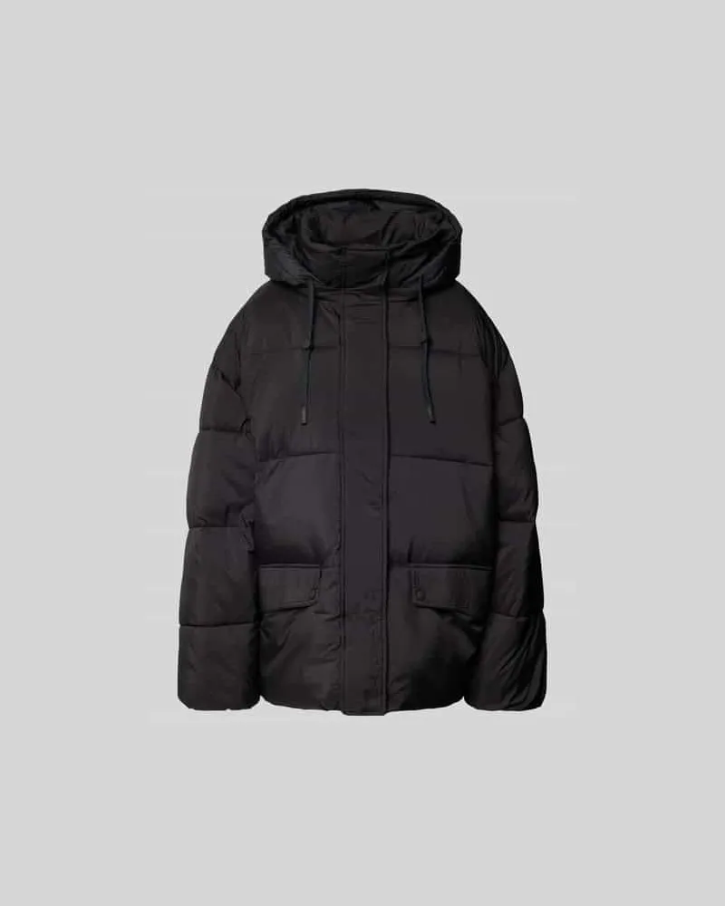 Closed Steppjacke mit Kapuze Black
