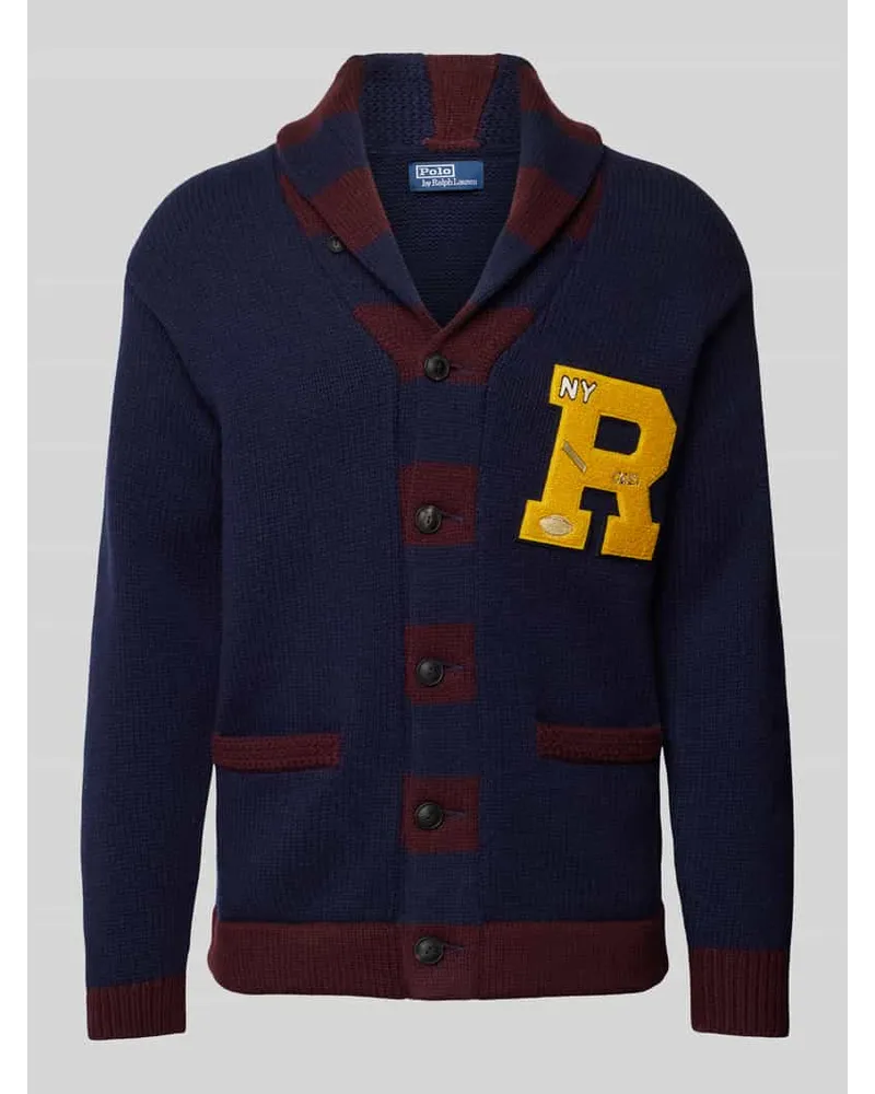 Ralph Lauren Cardigan mit Umlegekragen Marine