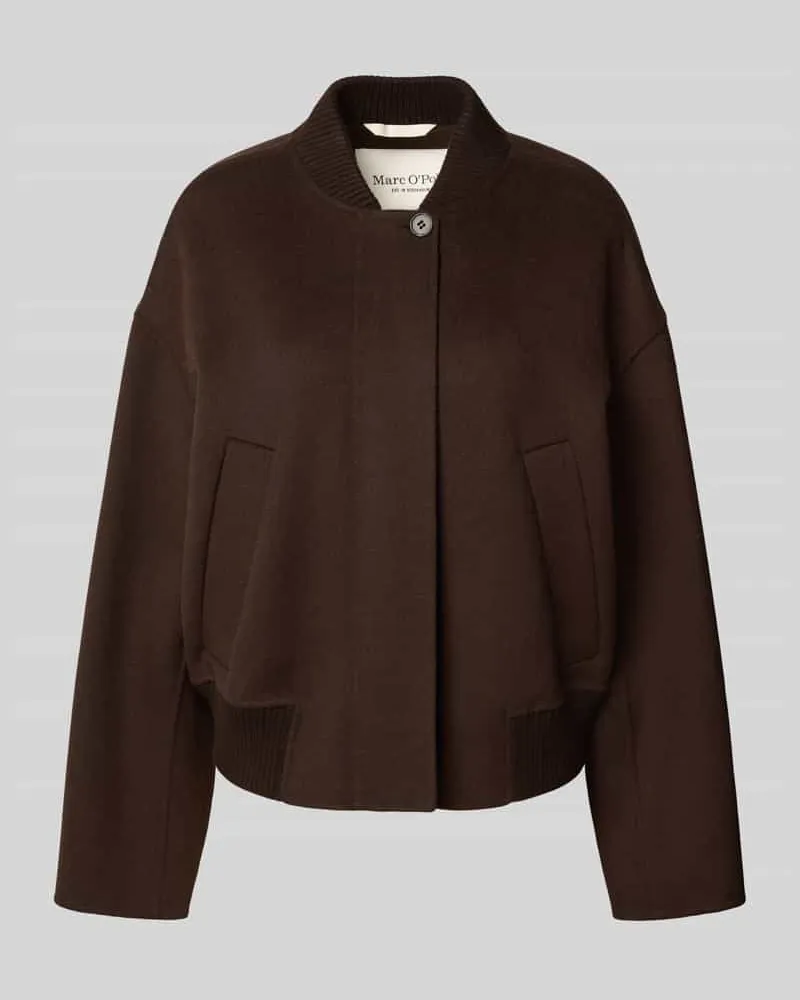 Marc O'Polo Relaxed Fit Blouson aus Woll-Mix Mittelbraun
