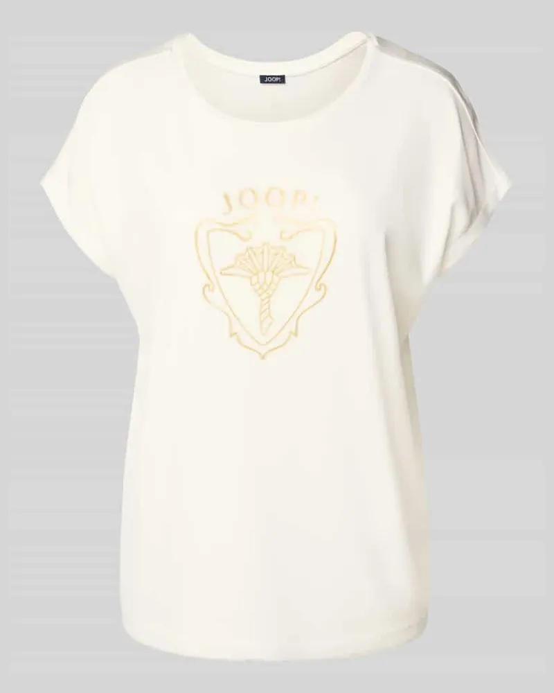 JOOP! T-Shirt mit Label-Print Modell 'TEJA Offwhite