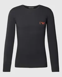 Emporio Armani Longsleeve mit Label-Print Black