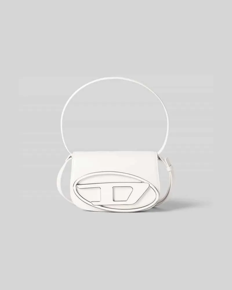 Diesel Shoulder Bag mit Logo-Detail Silber