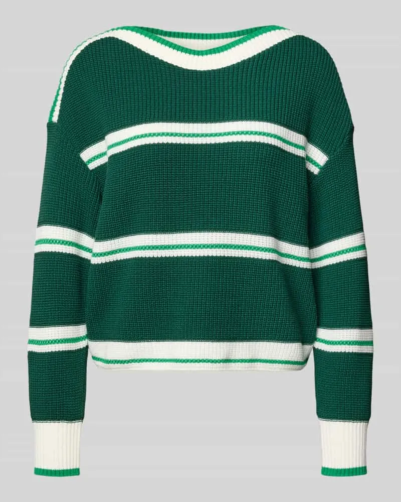 Marc Cain Strickpullover mit U-Boot-Ausschnitt Gruen
