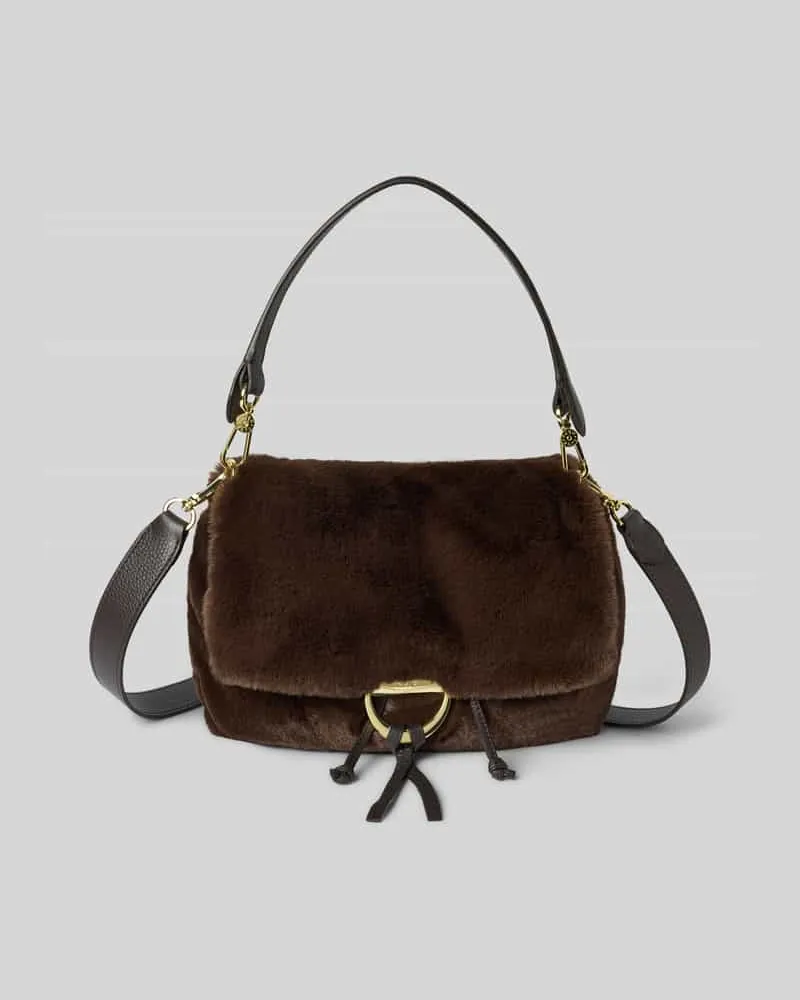 Abro Crossbody Bag aus echtem Leder Modell 'TEMI Dunkelbraun